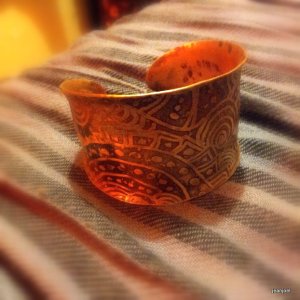 Copper textured bracelet